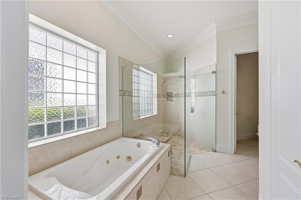 Primary Bathroom Spacious Tub & Shower