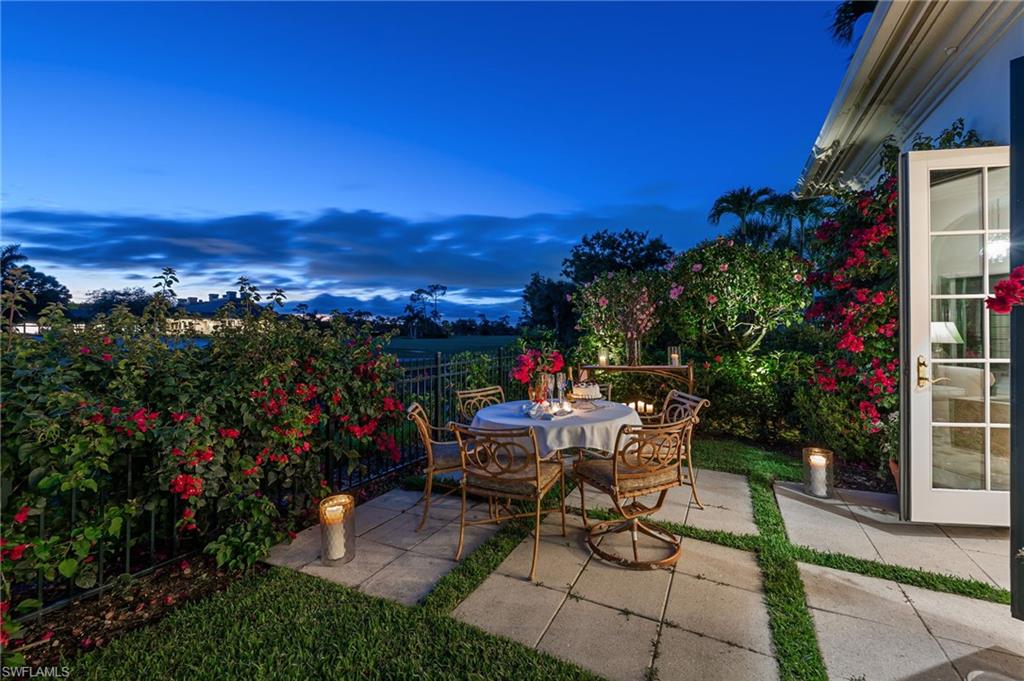 Just imaging the memorable evening get togethers you will have in this beautiful garden...literally steps away from the Club amenities!