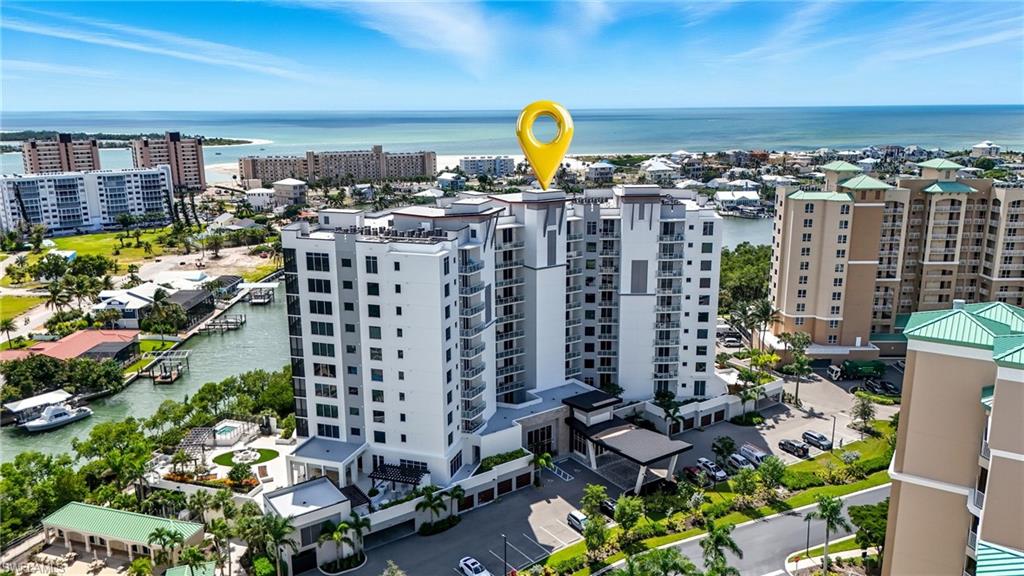 Aerial view of bay and gulf - Virtually Edited Image