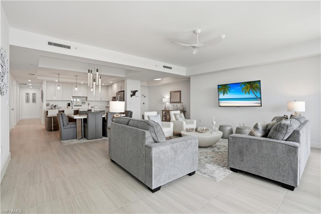 Open concept Living area Virtually Edited