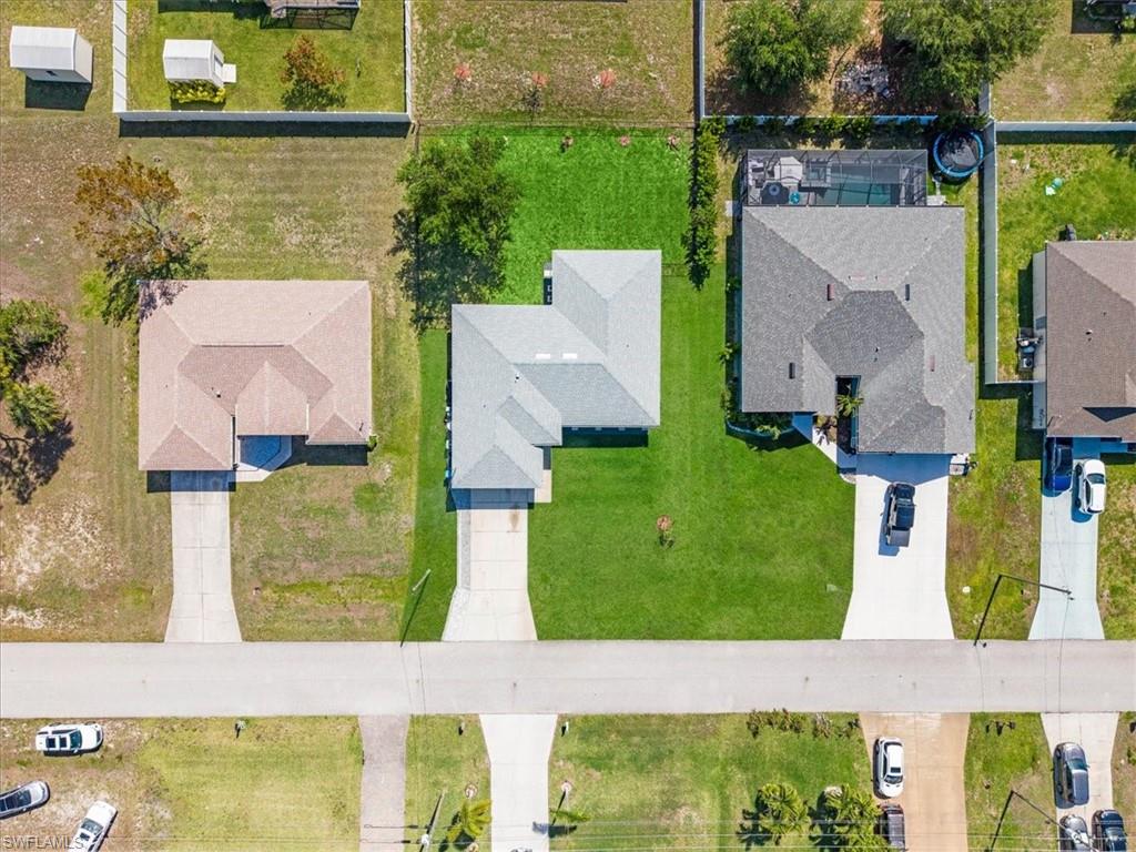Aerial view of residential area