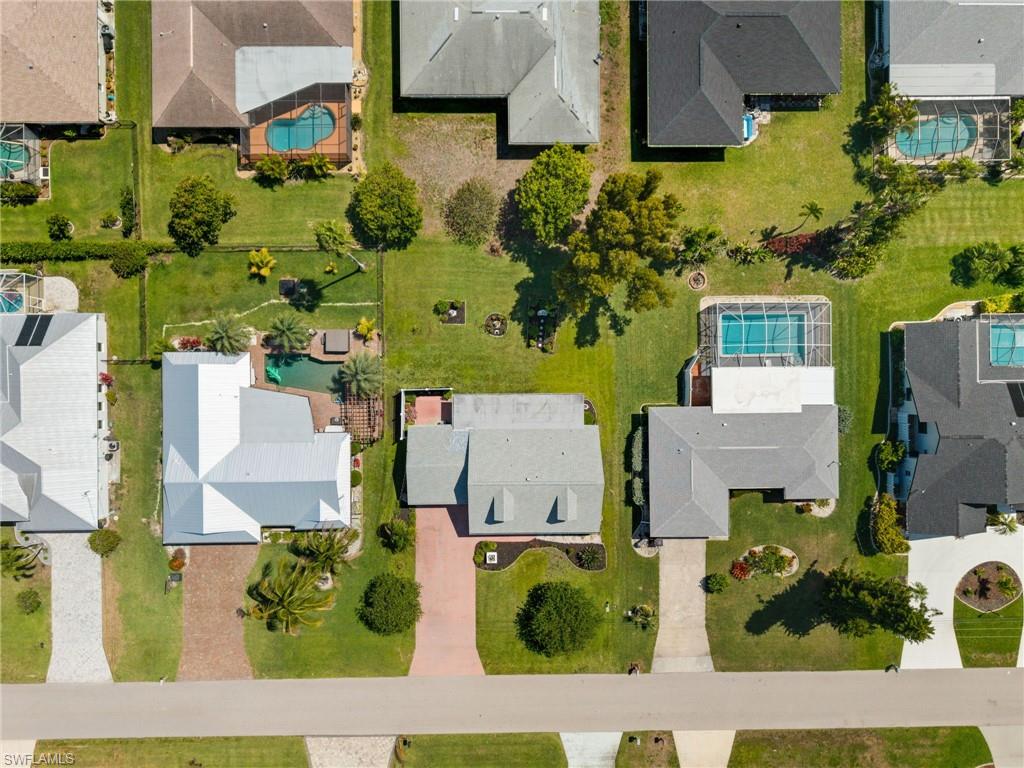 Straight down view of the property
