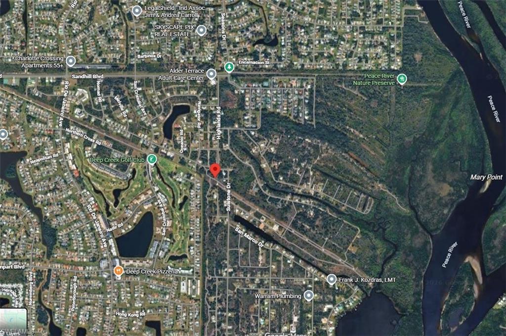 Aerial view of property's location
