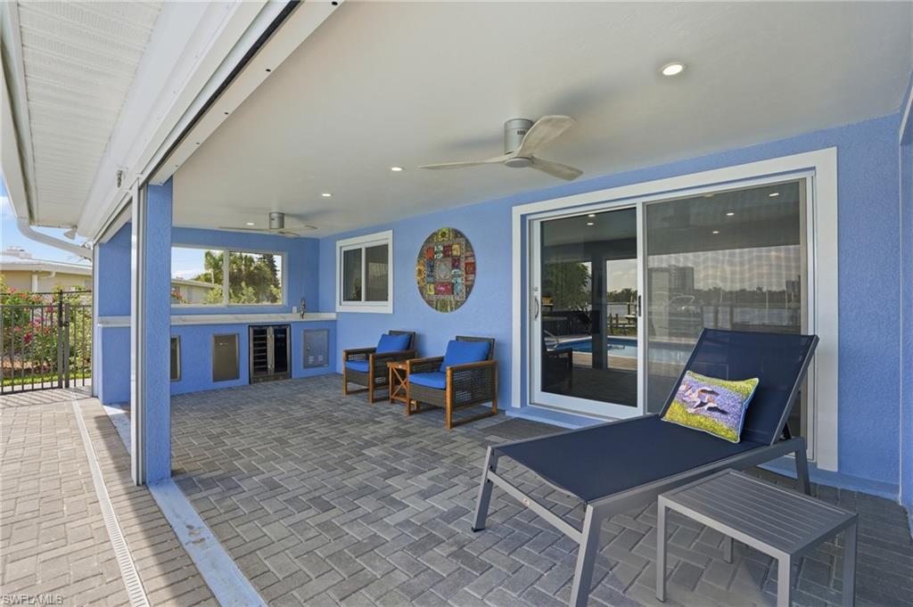 lanai with outdoor kitchen