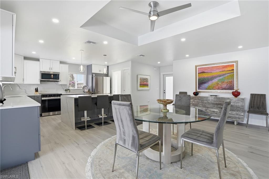 modern dining area