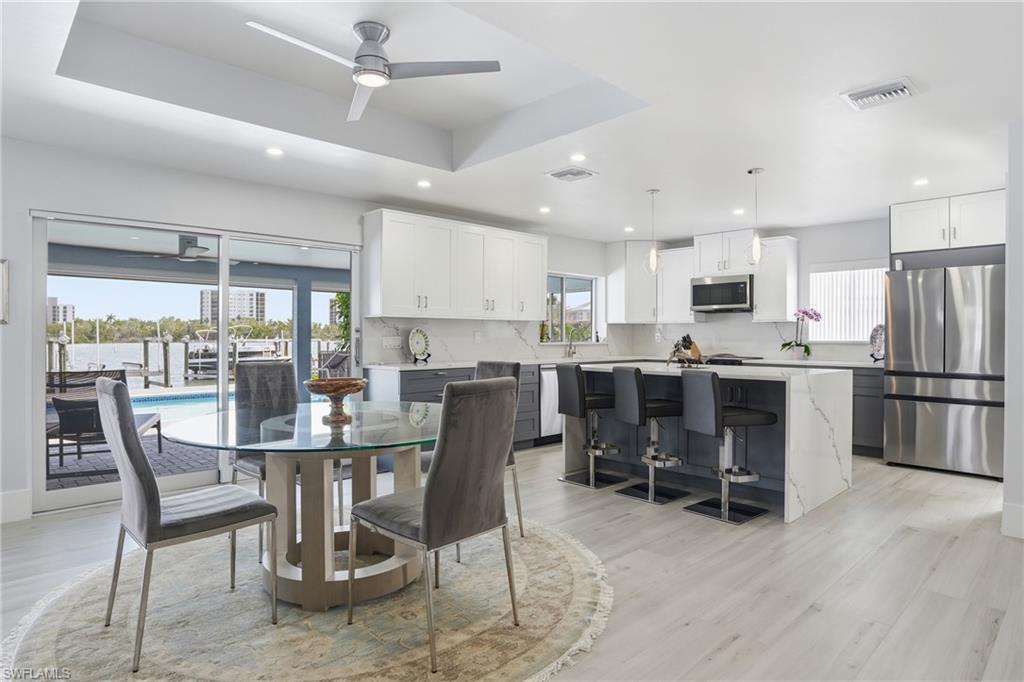 kitchen and dining