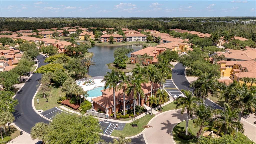 Aerial perspective of suburban area