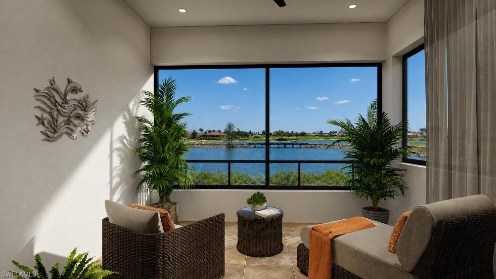 Rendering View from 2. Floor balcony - example