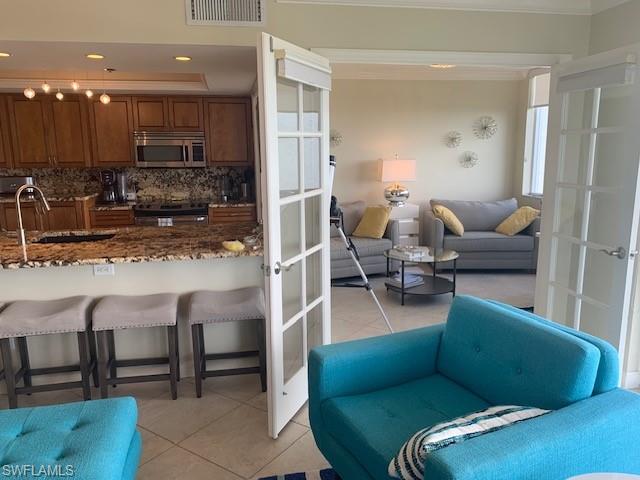 KITCHEN OPEN TO LIVING ROOM