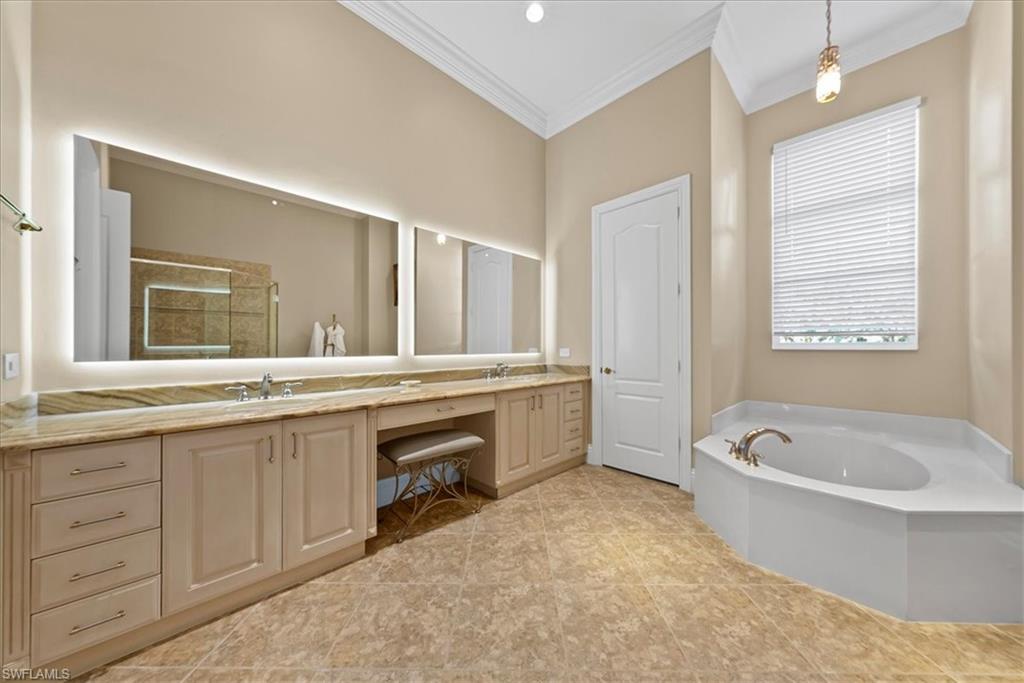 Soaking Tub and Separate Glass Shower