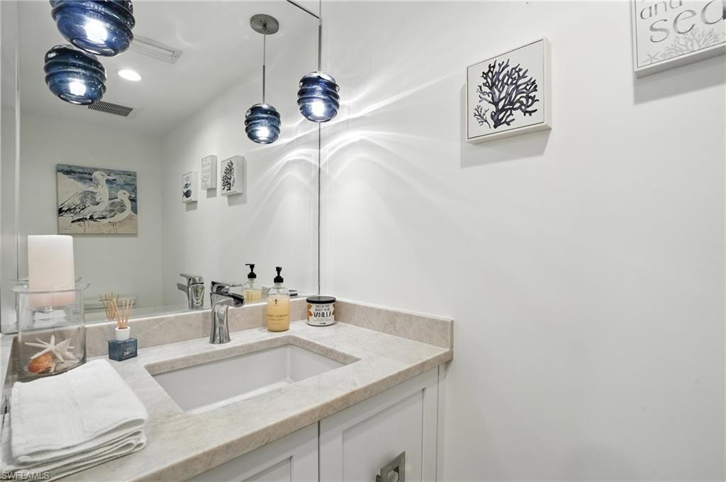 Bathroom featuring vanity