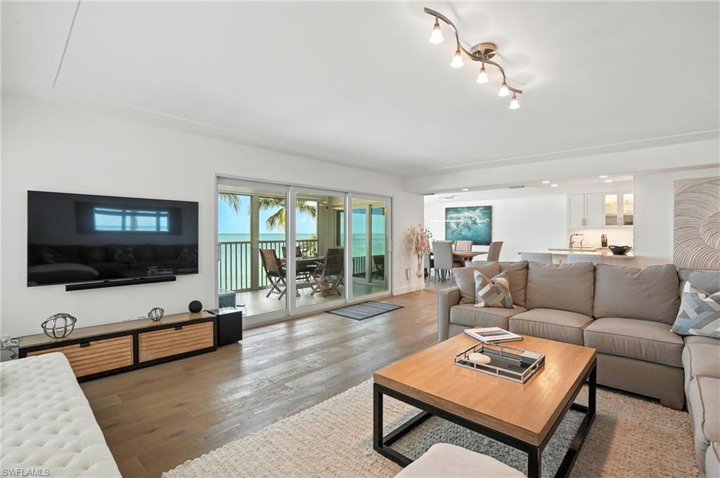 Living area featuring wood finished floors