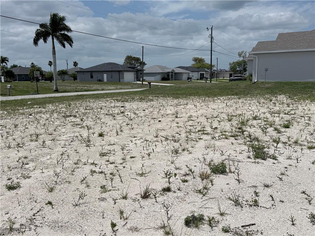 facing east, west side of property