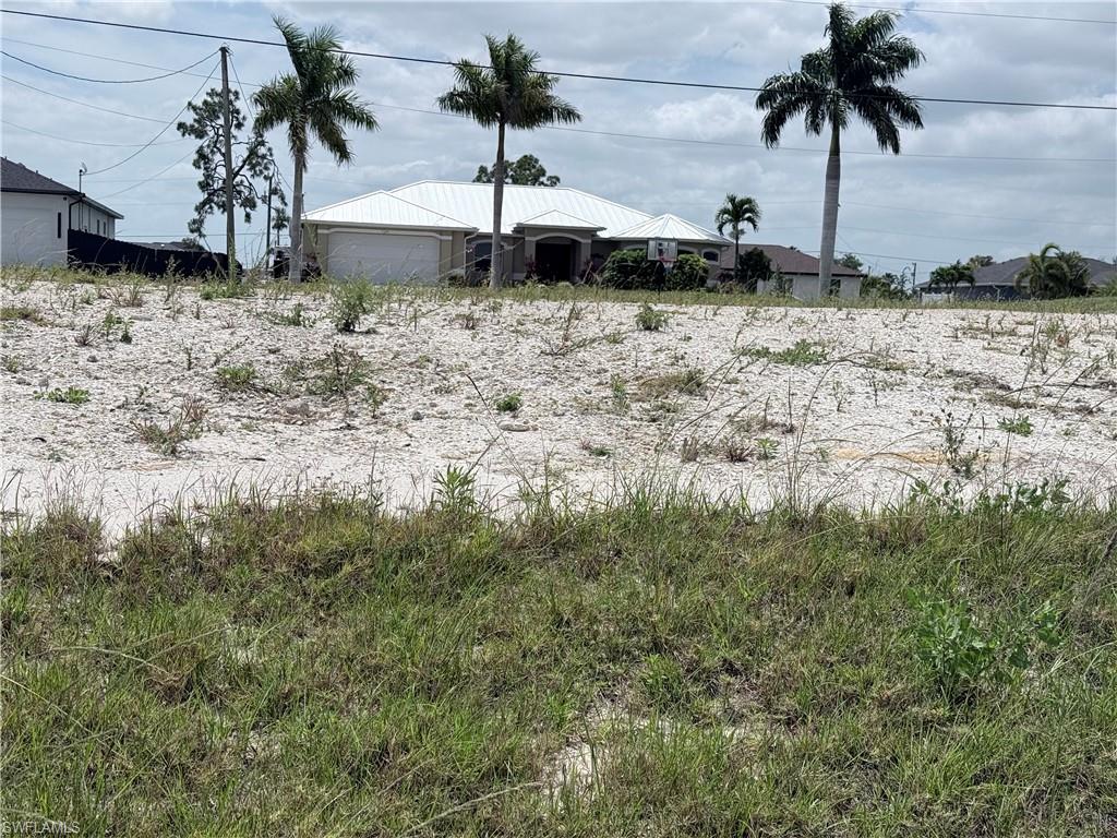 facing west, east side of property