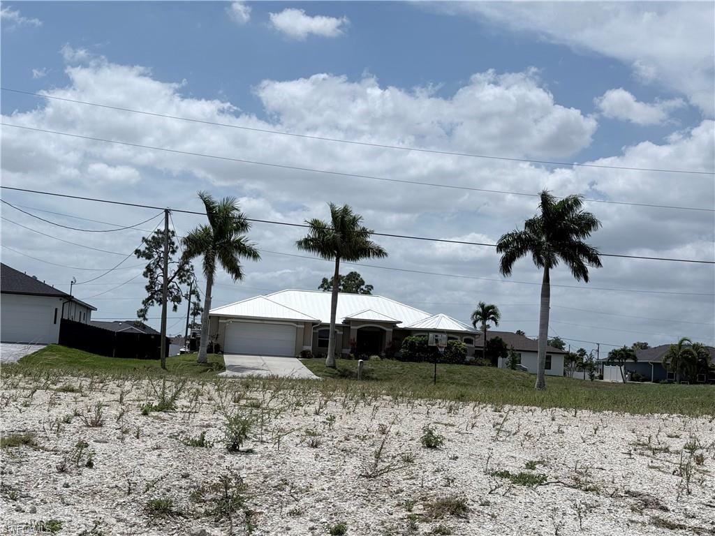 facing west, east side of property
