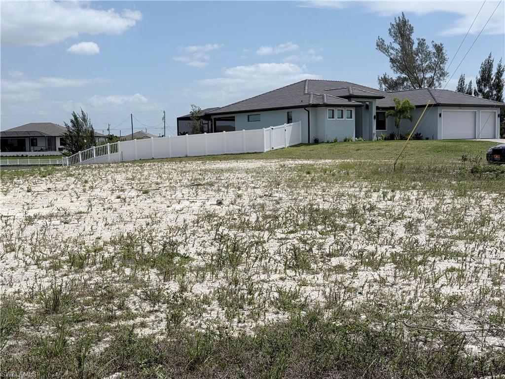facing from west side or property