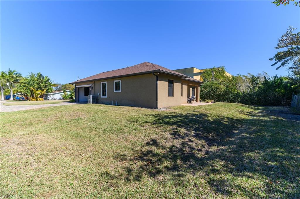 Rear and side yard