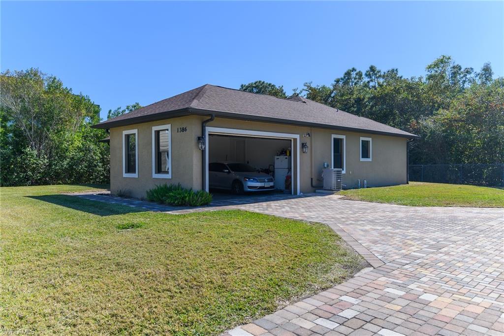 Driveway and garage