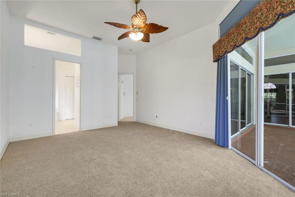 Primary suite is privately situated away from the main living areas.