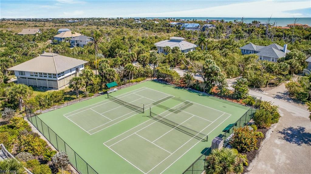 View of tennis court