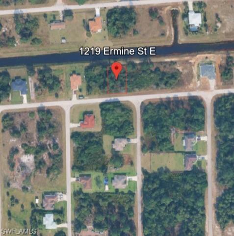 Map of property location with property parcel outlined