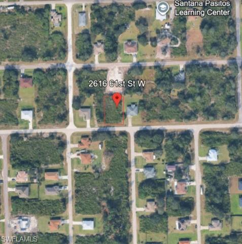 Aerial overview of property's location featuring property boundaries highlighted