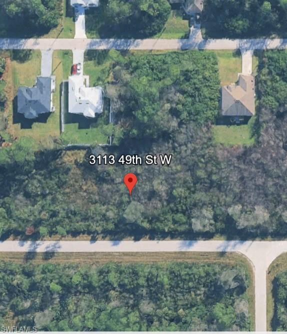 Aerial view of property's location