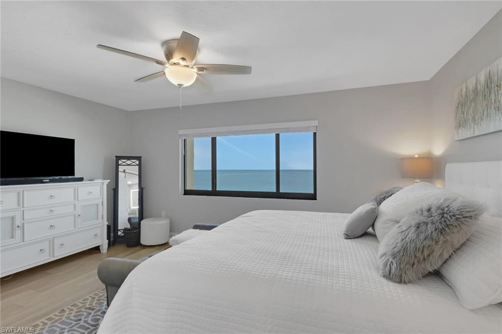 Expansive window overlooking ocean scenery