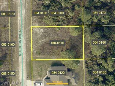Aerial Parcel Map. Displaying property boundaries, parcel identification numbers, and street naming for the area