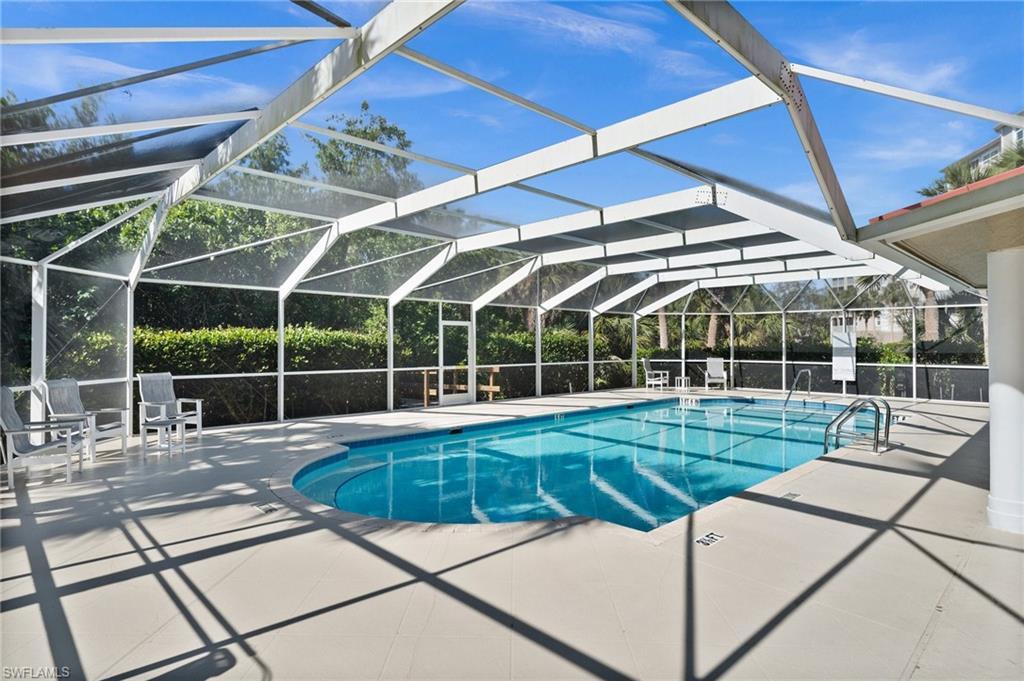 Large screened pool