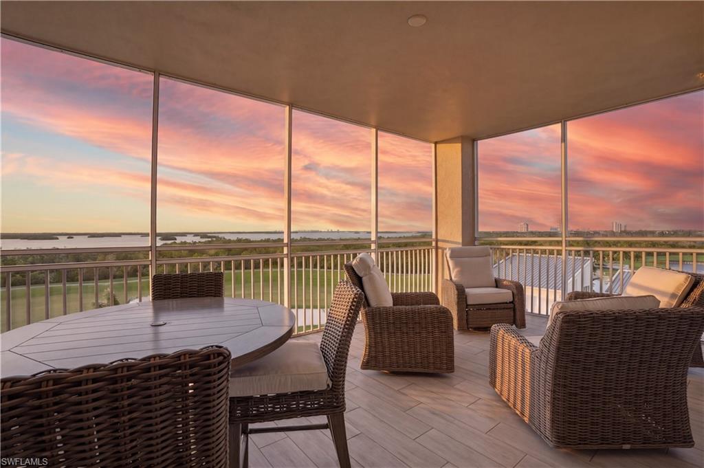 The screened lanai is the perfect spot for lounging with a cocktail or a glass of your favorite wine while watching the glorious sunset over the Gulf!