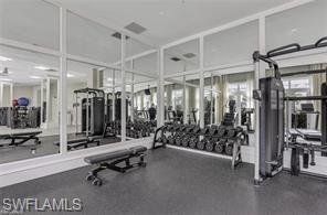 Fitness center with "Technogym" equipment.