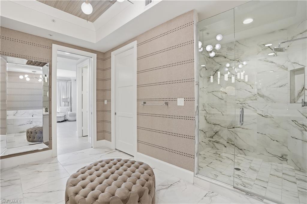 The primary bathroom feels like a luxurious spa!