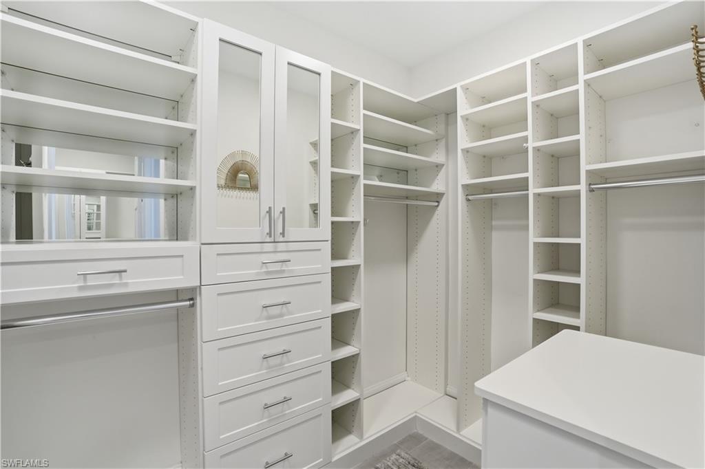 TWO closets with built- ins are in the primary.