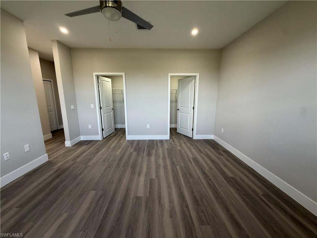 Master Bedroom with 2 walk in closets