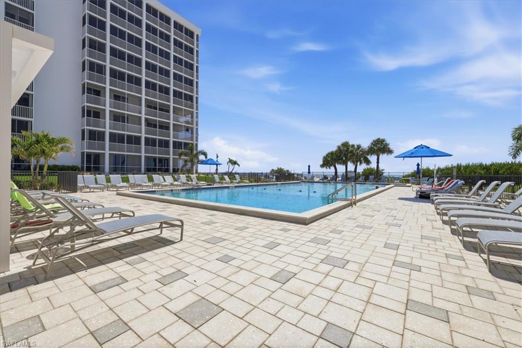 Pool with private beach access