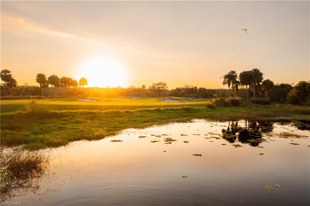 Golf at sunset