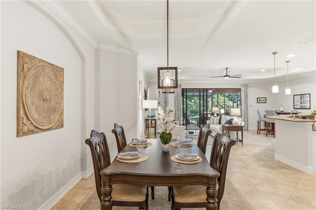 Open dining area