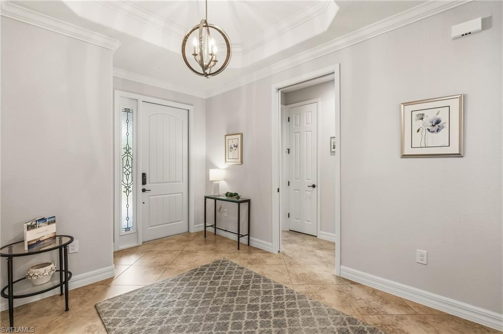 Entrance with pocket door leading to 2 guest bedrooms