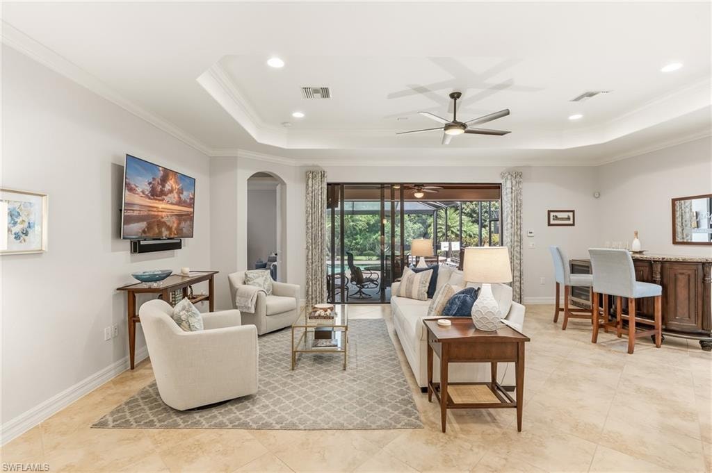Living Area w/view to pool