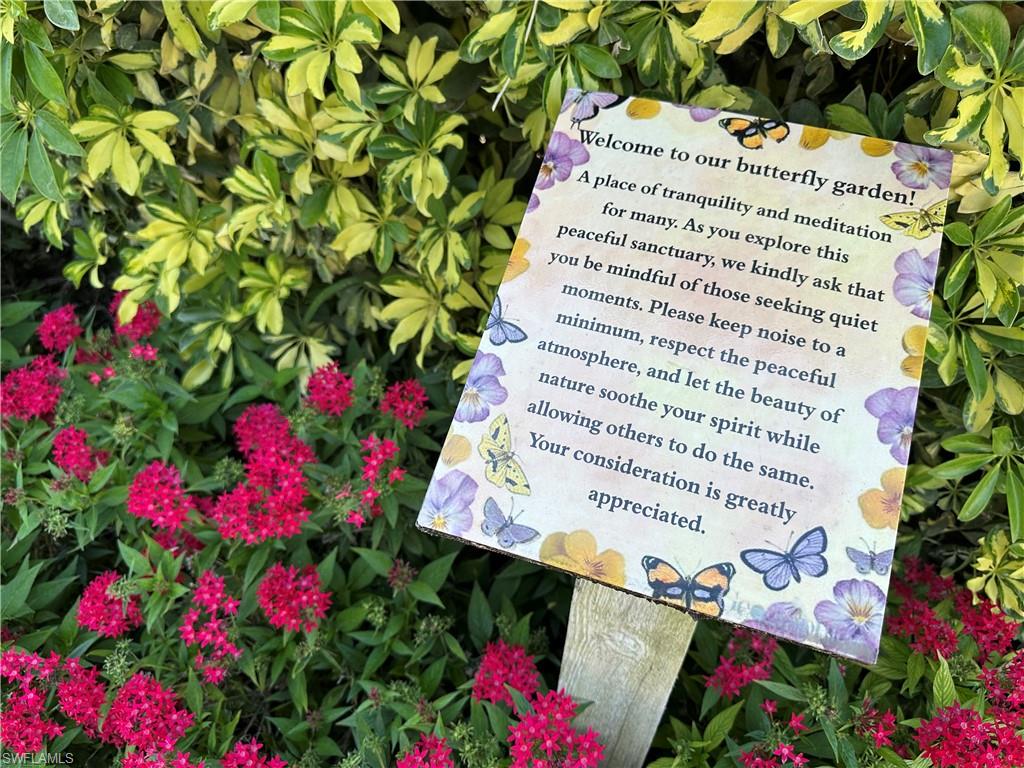 Quiet Butterfly Garden created by volunteer residents.