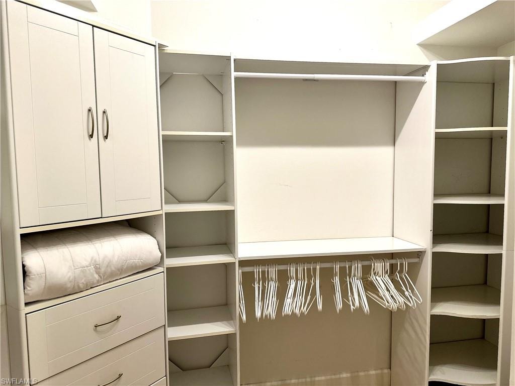 This is a view of the center wall of the walk-in closet.