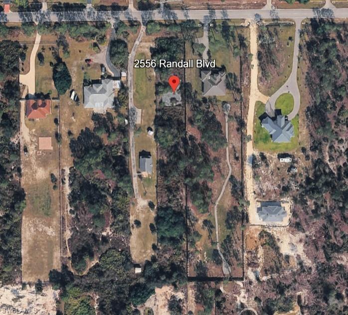 Aerial Property Overview. Displaying the property at 2556 Randall Blvd and its surrounding parcels