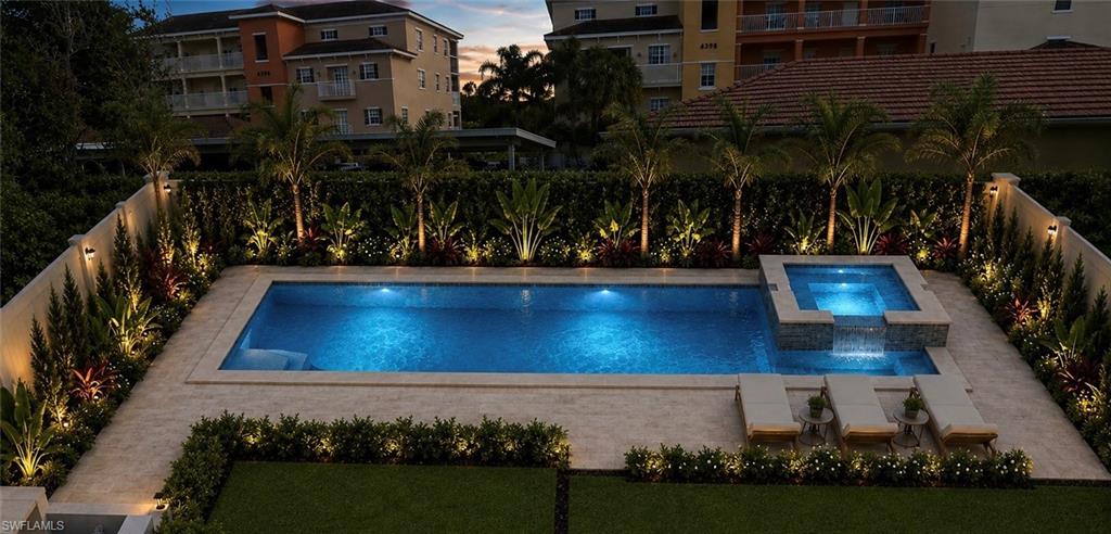 The attached pool and spa renderings are conceptual and intended to help buyers visualize the property’s outdoor living potential.