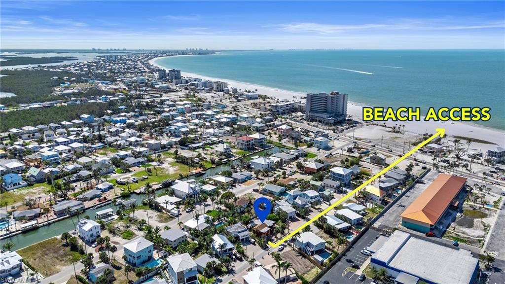 Direct Beach Access, Can't beat that! Drone / aerial view with Beach Access  - Virtually Edited Exterior Image