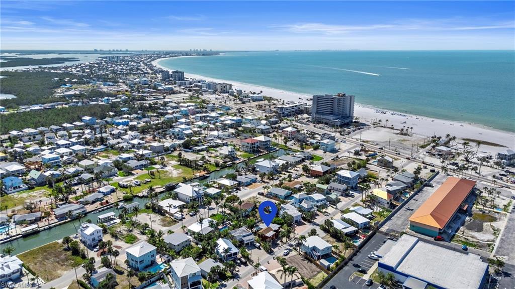 Aerial view with a view of the beach  - Virtually Edited Exterior Image