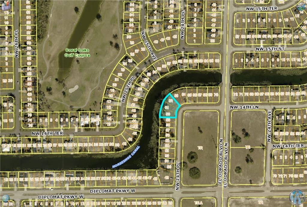 Aerial view of property's location