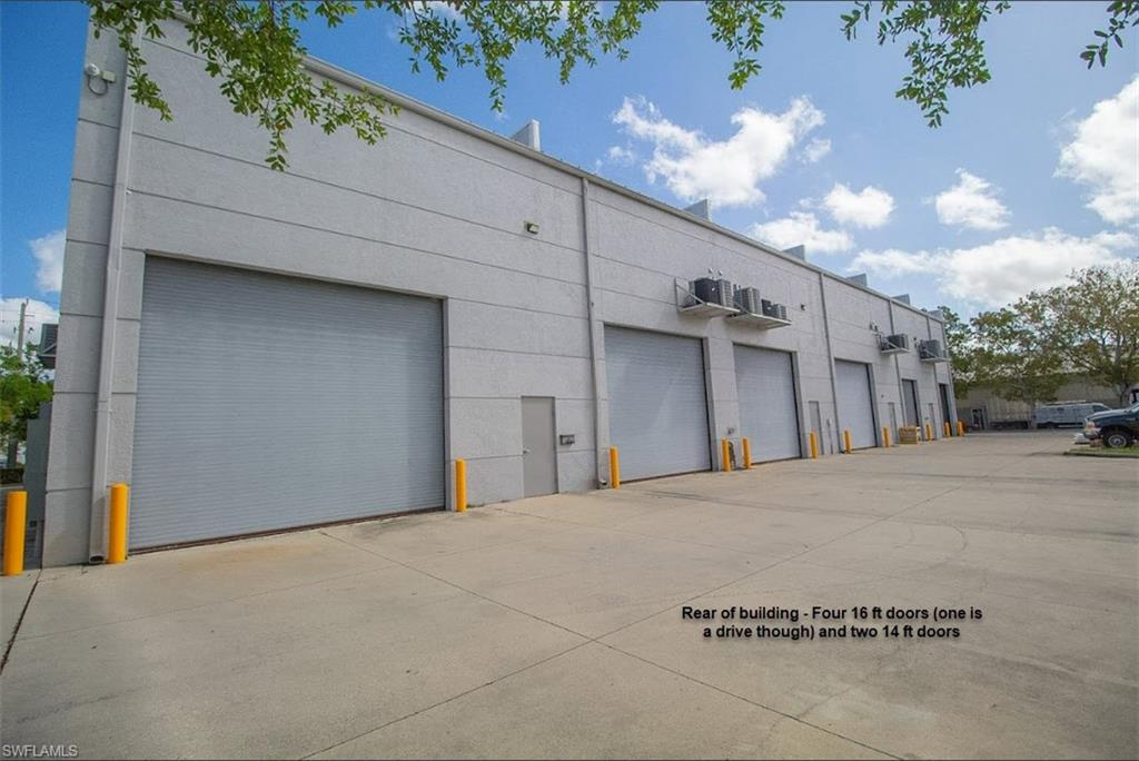 16 ft and 14 ft overhead doors in rear