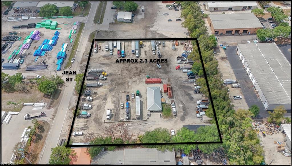 2.3 acres open storage with 1400 sq ft air-conditioned building off Alico Rd.