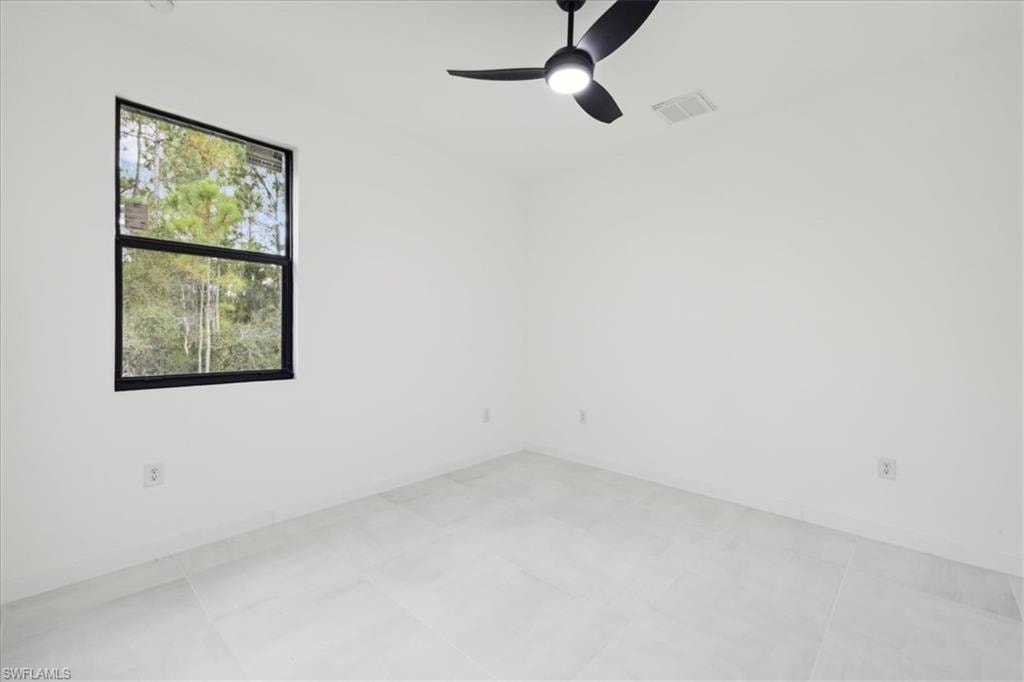 Bedroom featuring recessed lighting and ceiling fan